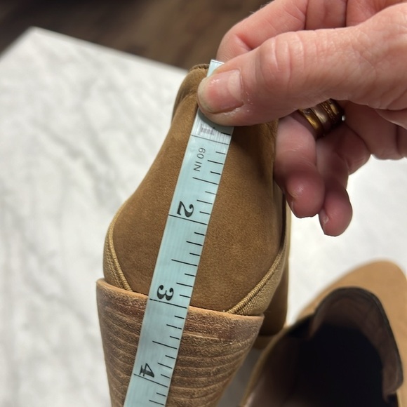 Eileen Fisher Tan Suede Heeled Bootie Size 9 - Picture 11 of 12